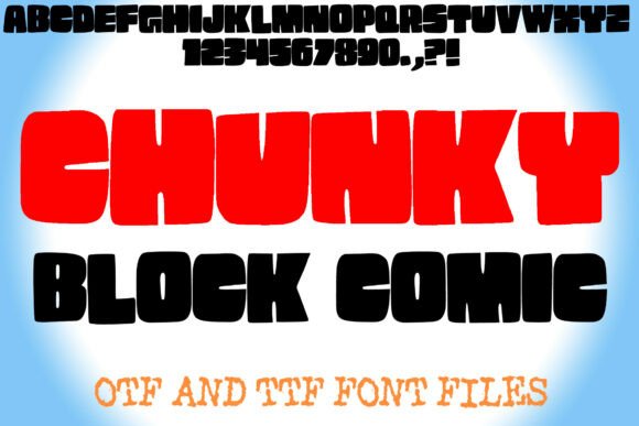 Chunky Block Comic: A Playful Display Font for Bold Branding