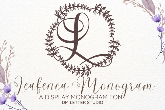 Crafting with Leafenca Monogram: A Botanical Display Font
