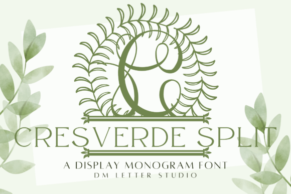 Cresverde Split Monogram: A Serif Font for Scroll-Stopping Content