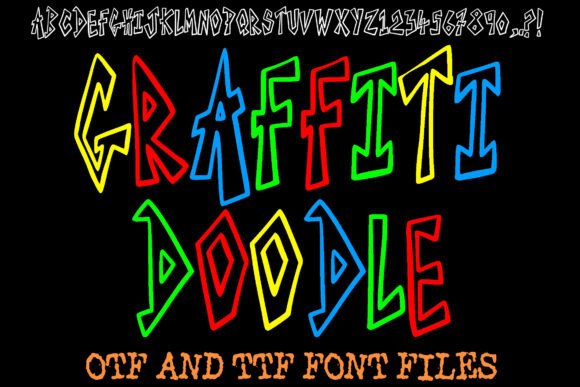 Graffiti Doodle Font for Crafters and Product Creators