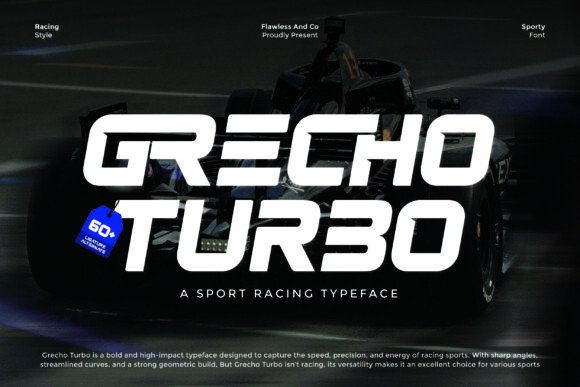 Grecho Turbo: A Sport Font for Small Business Branding