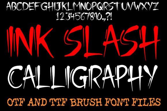 Ink Slash Calligraphy: A Bold Display Font for Small Business Branding