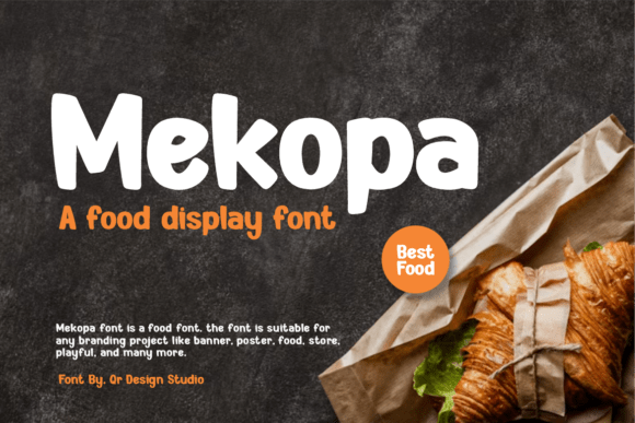 Mekopa Font: A Playful Display Typeface for Warm Editorial Design