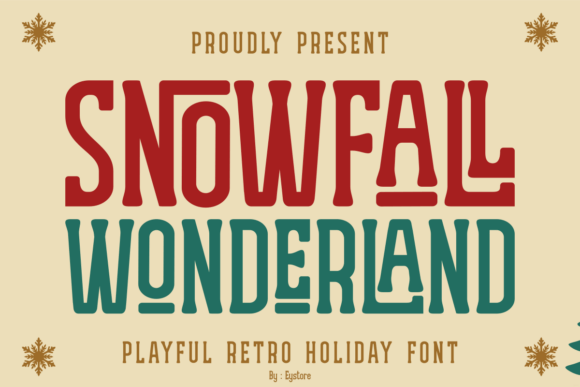 Snowfall Wonderland: A Retro Display Font for Festive Editorial Design