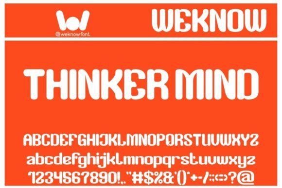 Thinker Mind Font: A Retro Display Typeface for Crafters